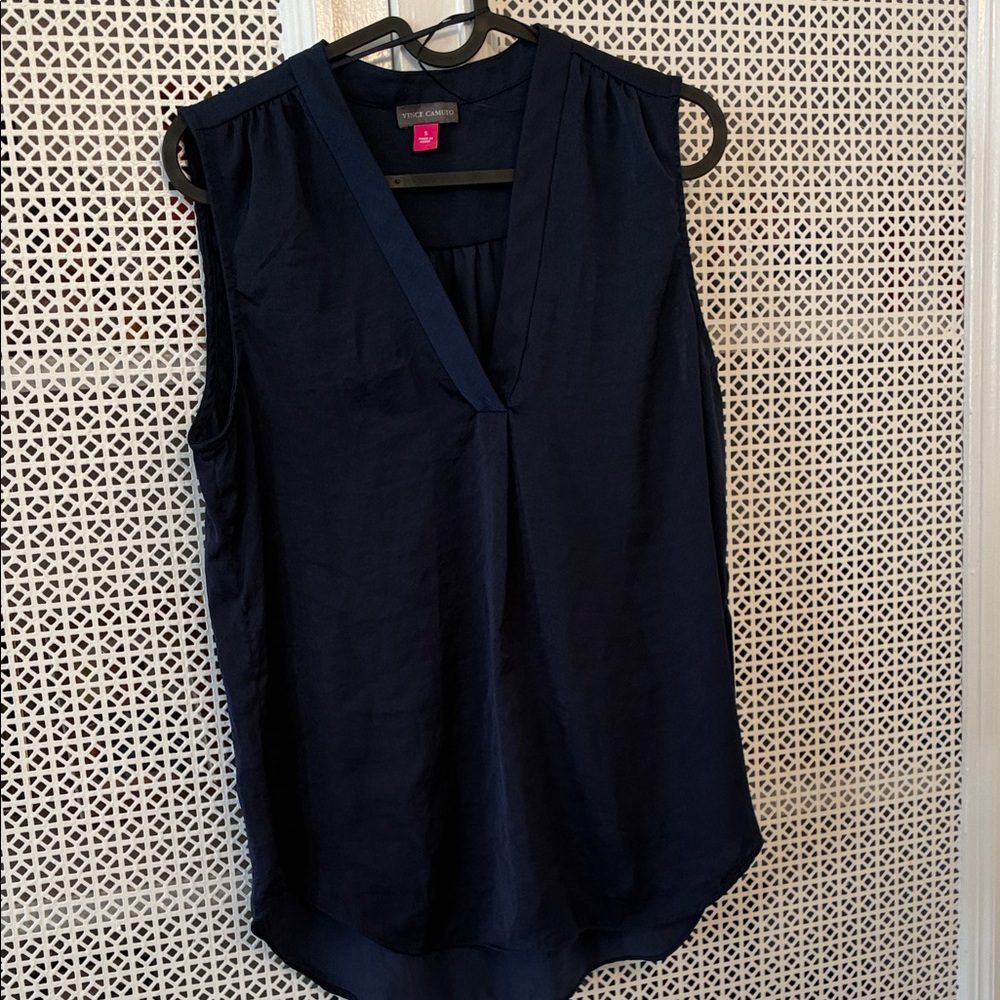 Vince Camuto Deep Blue Sleeveless Blouse